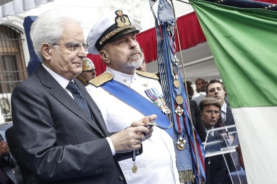 L'ammiraglio De Giorgi con il presidente Mattarella