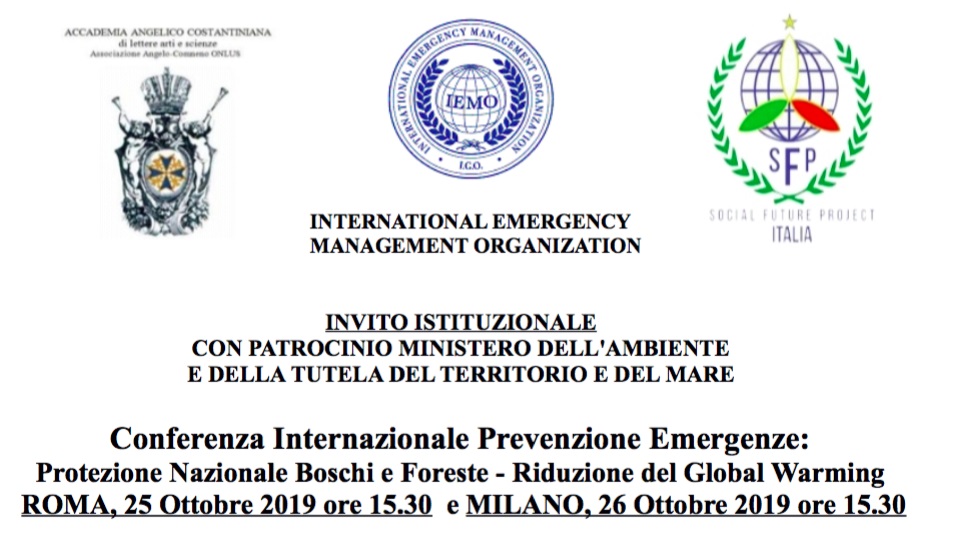 Ammiraglio Giuseppe De Giorgi - Conferenza Internazionale Prevenzione Emergenze: Protezione Nazionale Boschi e Foreste Riduzione del Global Warming 