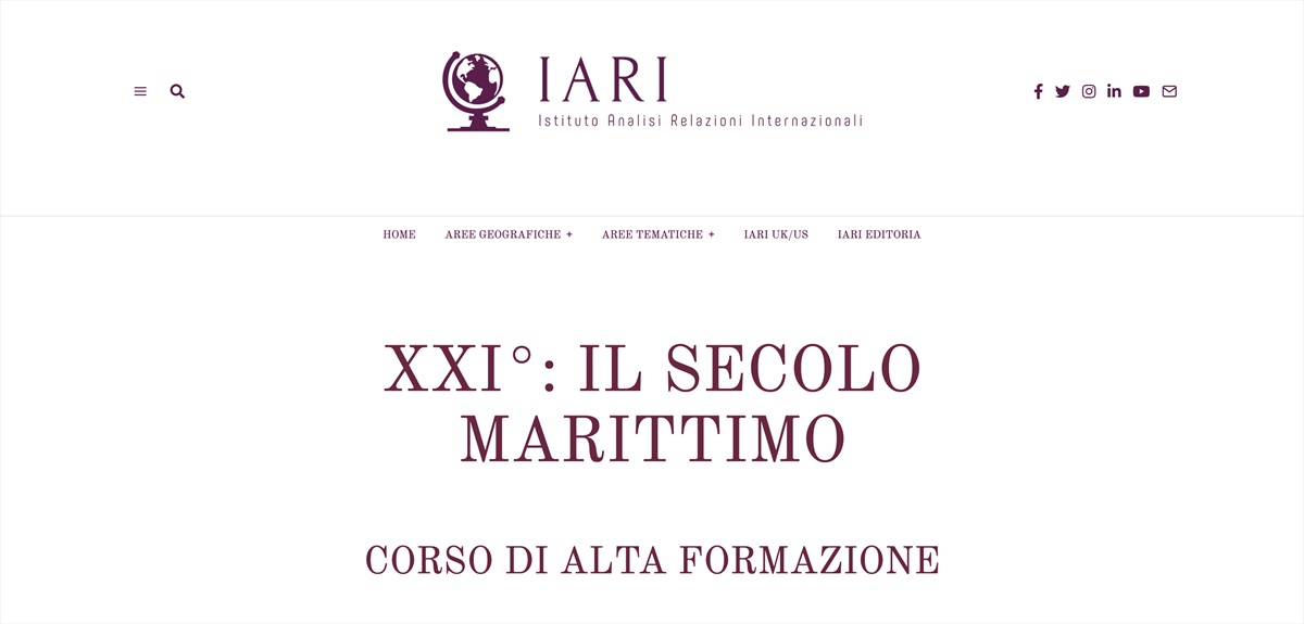 Ammiraglio Giuseppe De Giorgi - Amm. (a) De Giorgi docente del Corso di alta formazione IARI ï¿½ï¿½ï¿½XXIï¿½ï¿½: Il Secolo marittimoï¿½ï¿½ï¿½