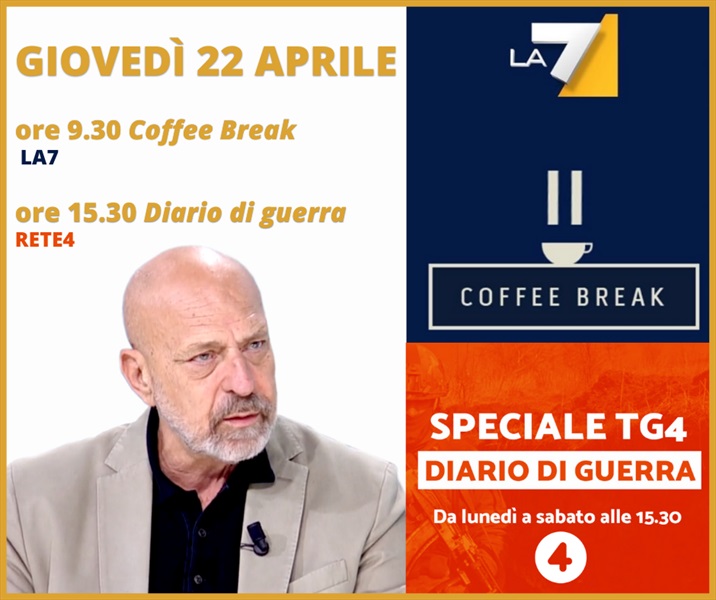 Amm. (a) De Giorgi a Coffee Break (La7) e a Diario di Guerra Speciale TG4 (Rete4)